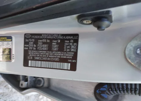 2010 Hyundai Santa Fe Gls z USA, uszkodzony, nr VIN 5NMSG3AB1AH351085